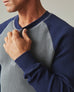 Men's Waffle Long Sleeve Henley Colorblock - Lava Smoke